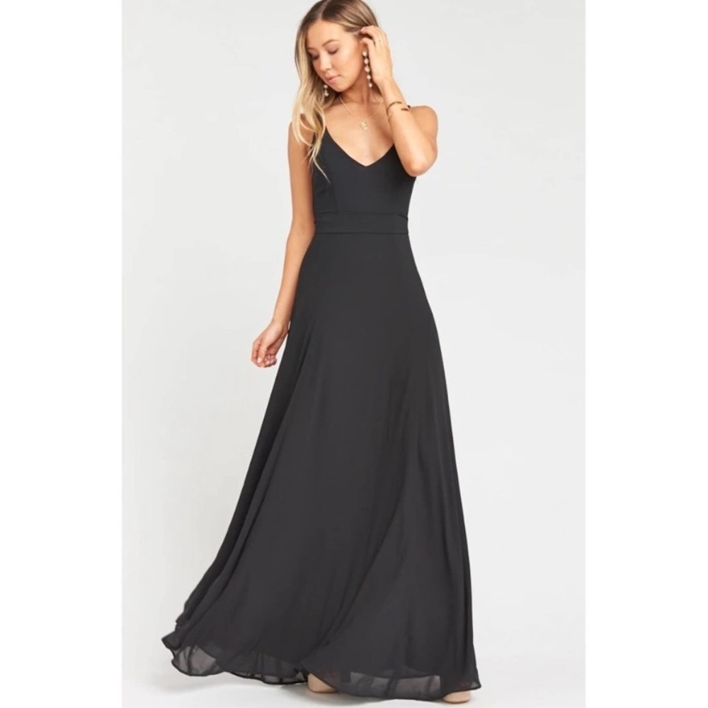 Show me your mumu Jenn maxi black v neck gown m
